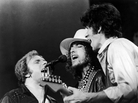 Van Morrison, Bob Dylan and The Band's Robbie Robertson (from left to right) onstage in 1976. The performance was filmed for Martin Scorsese's The Last Waltz. Van Morrison, Bob Dylan and The Band's Robbie Robertson (from left to right) onstage in 1976. The performance was filmed for Martin Scorsese's The Last Waltz.