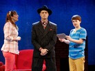 David Hyde Pierce (center), Julia Murney and Frankie Seratch star in The Landing, a new musical from Broadway veteran John Kander, who co-wrote it with Greg Pierce. David Hyde Pierce previously starred in one of the latter collaborations between Kander and his late songwriting partner, Fred Ebb — the 2006 musical Curtains. David Hyde Pierce (center), Julia Murney and Frankie Seratch star in The Landing, a new musical from Broadway veteran John Kander, who co-wrote it with Greg Pierce. David Hyde Pierce previously starred in one of the latter collaborations between Kander and his late songwriting partner, Fred Ebb — the 2006 musical Curtains.
