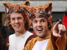 The Norwegian duo Ylvis (brothers Bard and Vegard Vlvisaker), who ask "What Does the Fox Say?" The Norwegian duo Ylvis (brothers Bard and Vegard Vlvisaker), who ask "What Does the Fox Say?"