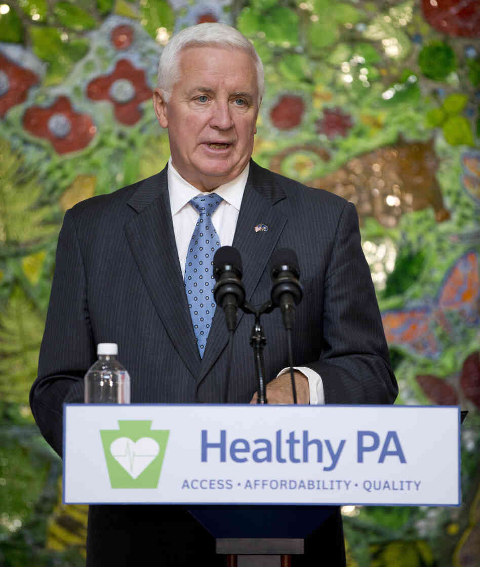 Pennsylvania Gov. Tom Corbett speaks at St. Christopher's Hospital for Children in Philadelphia on Wednesday. Corbett visited the hospital to promote his Healthy Pennsylvania initiative. Pennsylvania Gov. Tom Corbett speaks at St. Christopher's Hospital for Children in Philadelphia on Wednesday. Corbett visited the hospital to promote his Healthy Pennsylvania initiative.