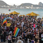 Demonstrators who are critical of the Catholic Church and favor abortion rights take part in a protest in Rio de Janeiro during Pope Francis' visit to Brazil on July 27. Abortion is illegal in Brazil with rare exceptions. Some lawmakers are attempting to make it even more restrictive.