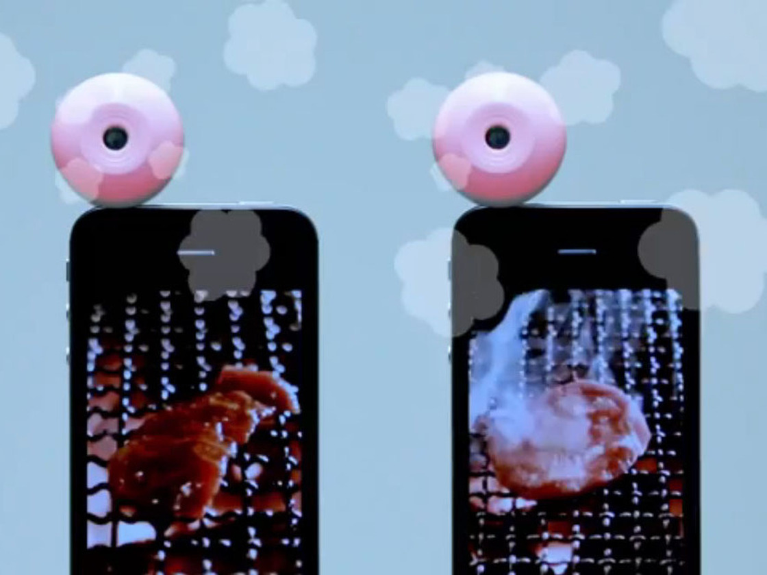 Simply plug the Scentee device into your iPhone jack and let the scent of grilled meat waft your way.