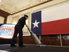 Marta Rangel Medel vacuums the stage in preparation for the Texas Democratic Party 2012 election watch party in Austin. The state's controversial voter ID law is unexpectedly hindering women at the polls. Marta Rangel Medel vacuums the stage in preparation for the Texas Democratic Party 2012 election watch party in Austin. The state's controversial voter ID law is unexpectedly hindering women at the polls.