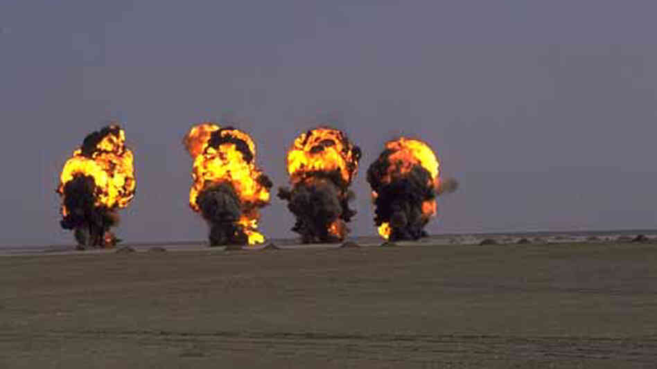 After the first Gulf War with Iraq, a U.N. team blew up rockets that had been filled with sarin. After the first Gulf War with Iraq, a U.N. team blew up rockets that had been filled with sarin.