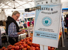 This shop in the GrowNYC Greenmarket in New York's Union Square accepts Electronic Benefits Transfer (EBT), or food stamp benefits. This shop in the GrowNYC Greenmarket in New York's Union Square accepts Electronic Benefits Transfer (EBT), or food stamp benefits.