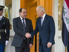 Iraqi Prime Minister Nouri al-Maliki is welcomed by Vice President Biden in Washington on Wednesday. Maliki is asking for U.S. military hardware to fight radical groups behind a recent surge in violence in Iraq. Iraqi Prime Minister Nouri al-Maliki is welcomed by Vice President Biden in Washington on Wednesday. Maliki is asking for U.S. military hardware to fight radical groups behind a recent surge in violence in Iraq.