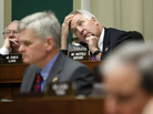 In a hearing Wednesday, Rep. John Shimkus of Illinois questions Health and Human Services Secretary Kathleen Sebelius about which insurance plans offer abortion services. In a hearing Wednesday, Rep. John Shimkus of Illinois questions Health and Human Services Secretary Kathleen Sebelius about which insurance plans offer abortion services.