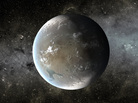 This is an artist's illustration of Kepler-62f, a planet in the "habitable zone" of a star that is slightly smaller and cooler than ours. Kepler-62f is roughly 40 percent larger than Earth. This is an artist's illustration of Kepler-62f, a planet in the "habitable zone" of a star that is slightly smaller and cooler than ours. Kepler-62f is roughly 40 percent larger than Earth.