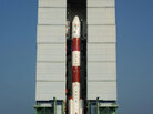 The PSLV-C25, with India's Mars orbiter aboard, prior to Tuesday's launch at the Satish Dhawan Space Centre in southern India. The PSLV-C25, with India's Mars orbiter aboard, prior to Tuesday's launch at the Satish Dhawan Space Centre in southern India.