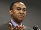 Patrick Cannon, Charlotte, N.C.'s newly elected Democratic mayor, speaks to students at Queens University on Oct. 29. Patrick Cannon, Charlotte, N.C.'s newly elected Democratic mayor, speaks to students at Queens University on Oct. 29.