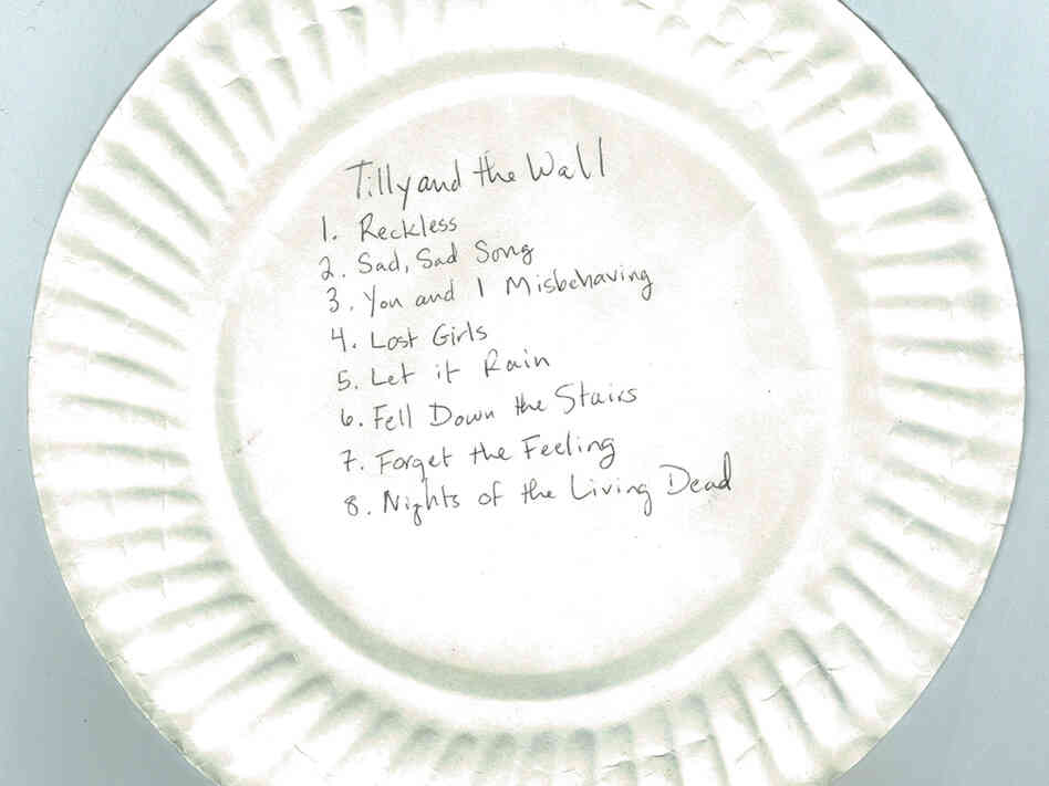 Tilly And The Wall at the 9:30 Club (Washington, D.C.), Jan. 29, 2005. This one, scribbled on a paper plate, was from the very first live webcast we ever did.