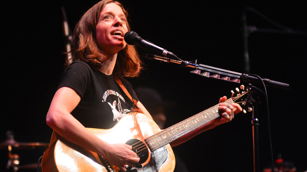 Ani DiFranco performing live on Mountain Stage. (Mountain Stage)