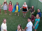 A circle of Thanksgiving celebrants in Santiago, Chile. A circle of Thanksgiving celebrants in Santiago, Chile.