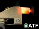 An all-plastic gun fires a bullet in this screenshot from a video made by the Bureau of Alcohol, Tobacco, Firearms and Explosives. An all-plastic gun fires a bullet in this screenshot from a video made by the Bureau of Alcohol, Tobacco, Firearms and Explosives.