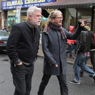 Brendan Canning (right), co-founder of Broken Social Scene, gives host David Dye a tour of Toronto. Brendan Canning (right), co-founder of Broken Social Scene, gives host David Dye a tour of Toronto.