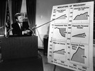 President Kennedy addresses the nation about the economy in 1962. He presided over an economic turnaround. President Kennedy addresses the nation about the economy in 1962. He presided over an economic turnaround.