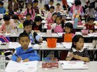 Children participate in a drawing contest on May 13 celebrating international children's day in Qingdao, China. Children participate in a drawing contest on May 13 celebrating international children's day in Qingdao, China.