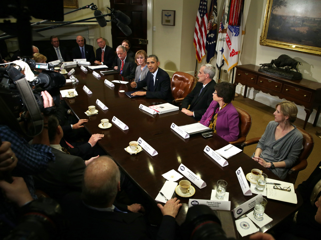 President Obama met at the White House with CEOs from across the health insurance industry on Friday. Insurers, he says, will be allowed to renew for one more year health policies that don't meet the new national standards set by the Affordable Care Act.