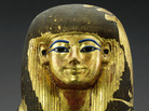The beef rib mummy that the researchers tested came from the tomb of Yuya and Tjuiu (sometimes spelled Tuyu). Seen here is a mask of Tjuiu, made out of gilded cartonnage, that was also found in their tomb. The beef rib mummy that the researchers tested came from the tomb of Yuya and Tjuiu (sometimes spelled Tuyu). Seen here is a mask of Tjuiu, made out of gilded cartonnage, that was also found in their tomb.