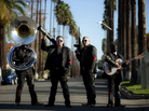 In Narco Cultura, director and photojournalist Shaul Schwarz interrogates the collision of pop culture and Mexico's drug cartels — as personified by bands like Los Bukanas de Culiacan (above), who perform narcocorridos, or songs glorifying the drug trade. In Narco Cultura, director and photojournalist Shaul Schwarz interrogates the collision of pop culture and Mexico's drug cartels — as personified by bands like Los Bukanas de Culiacan (above), who perform narcocorridos, or songs glorifying the drug trade.