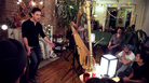 Tenor Nicholas Phan and harpist Sivan Magen perform at a group house in Fort Greene, Brooklyn. Tenor Nicholas Phan and harpist Sivan Magen perform at a group house in Fort Greene, Brooklyn.