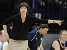 Notre Dame head coach Muffet McGraw yells out to the players during the first half of an NCAA college basketball game in 2009 in Milwaukee. Notre Dame head coach Muffet McGraw yells out to the players during the first half of an NCAA college basketball game in 2009 in Milwaukee.