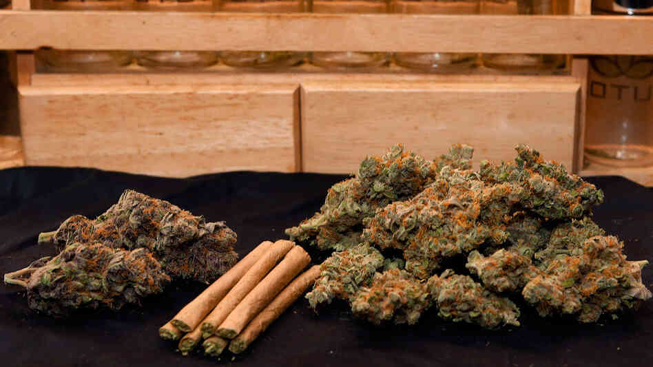 Marijuana at a Denver dispensary. Marijuana at a Denver dispensary.