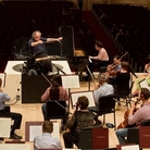 Conductor James Levine in rehearsal with Russian virtuoso Evgeny Kissin. Conductor James Levine in rehearsal with Russian virtuoso Evgeny Kissin.