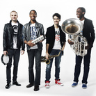 Jon Batiste (second from left) and the Stay Human band. Jon Batiste (second from left) and the Stay Human band.