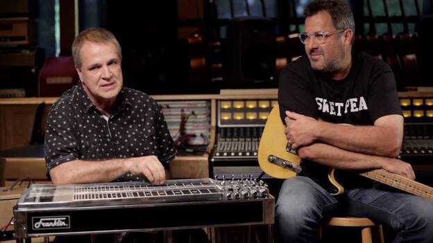 Paul Franklin (left) and Vince Gill. (Courtesy of the artist)