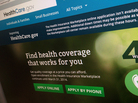 The HealthCare.gov website. The HealthCare.gov website.