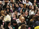 Job seekers attend a March health care job fair in New York. Job seekers attend a March health care job fair in New York.