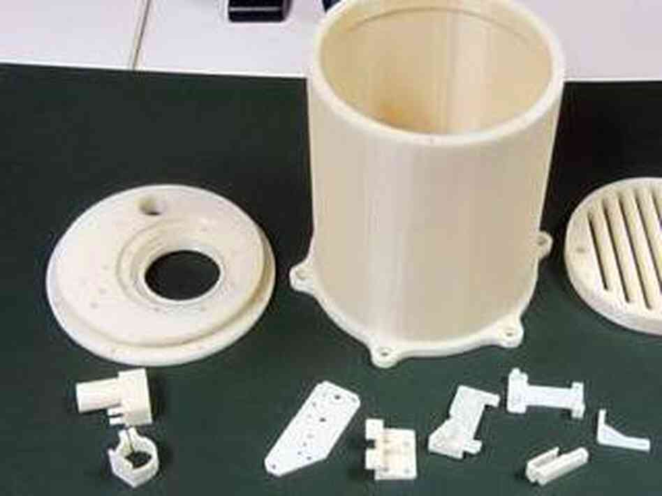 A 3-D printed model of the canister. A 3-D printed model of the canister.