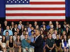 President Obama speaks at a town hall meeting at Binghamton University in Vestal, N.Y., in August. President Obama speaks at a town hall meeting at Binghamton University in Vestal, N.Y., in August.