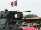 A French soldier looks out from an armored vehicle during a patrol through the streets of Bangui, on Thursday. A French soldier looks out from an armored vehicle during a patrol through the streets of Bangui, on Thursday.