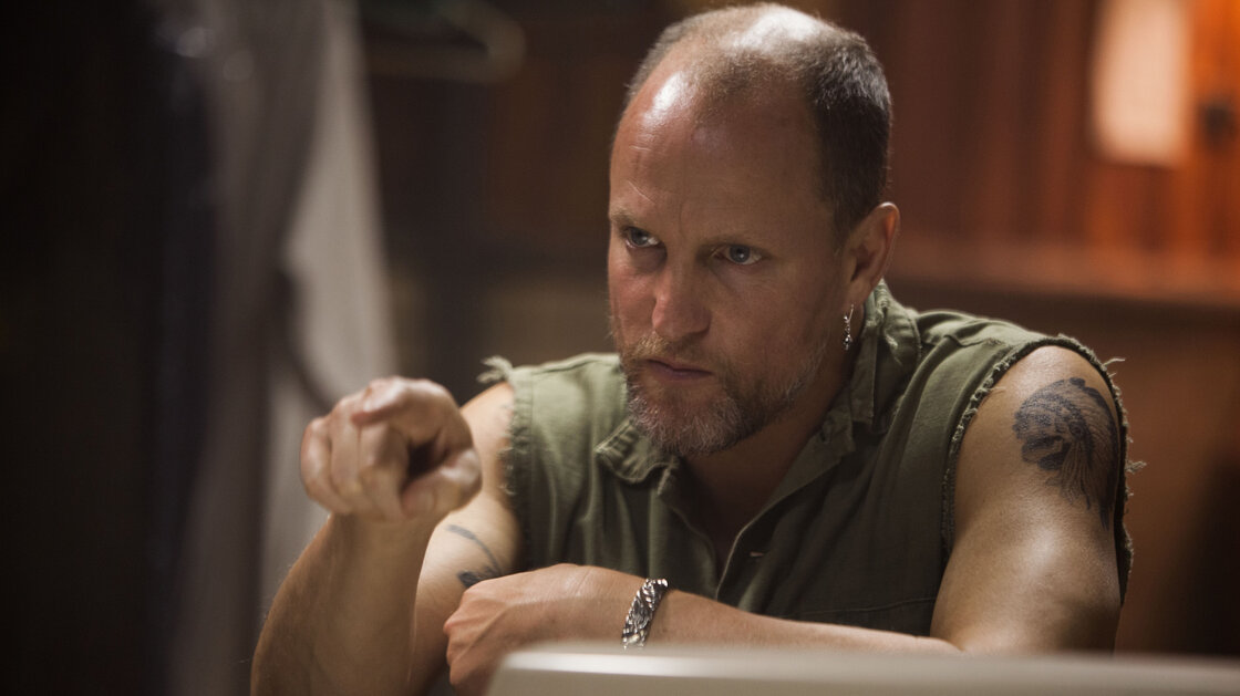 Tapping into his anger and rage, Woody Harrelson plays the meth-smoking psychopath antagonizing Christian Bale in Out of the Furnace. Tapping into his anger and rage, Woody Harrelson plays the meth-smoking psychopath antagonizing Christian Bale in Out of the Furnace.