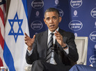 President Obama participates in a conversation with Saban Forum Chairman Haim Saban at the 10th annual Saban Forum on Saturday. President Obama participates in a conversation with Saban Forum Chairman Haim Saban at the 10th annual Saban Forum on Saturday.