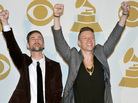 Ryan Lewis, left, and Macklemore pose backstage at the Grammy Nominations Concert Live! on Friday, Dec. 6, 2013, at the Nokia Theatre L.A. Live in Los Angeles. Ryan Lewis, left, and Macklemore pose backstage at the Grammy Nominations Concert Live! on Friday, Dec. 6, 2013, at the Nokia Theatre L.A. Live in Los Angeles.