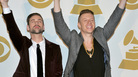 Ryan Lewis, left, and Macklemore pose backstage at the Grammy Nominations Concert Live! on Friday, Dec. 6, 2013, at the Nokia Theatre L.A. Live in Los Angeles. Ryan Lewis, left, and Macklemore pose backstage at the Grammy Nominations Concert Live! on Friday, Dec. 6, 2013, at the Nokia Theatre L.A. Live in Los Angeles.