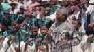 South African President Nelson Mandela joins the choral group at the signing of the country's new constitution at Sharpeville stadium in 1996. Mandela lived a life filled with rich musical associations. South African President Nelson Mandela joins the choral group at the signing of the country's new constitution at Sharpeville stadium in 1996. Mandela lived a life filled with rich musical associations.