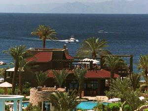 The Gulf of Aqaba, near the Jordanian city of the same name. Under a new agreement, Jordan would build a desalination plant near here. The Gulf of Aqaba, near the Jordanian city of the same name. Under a new agreement, Jordan would build a desalination plant near here.