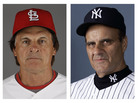 Hall Of Fame Managers: The Atlanta Braves' Bobby Cox (from left), the St. Louis Cardinals' Tony La Russa, and the New York Yankees' Joe Torre. Hall Of Fame Managers: The Atlanta Braves' Bobby Cox (from left), the St. Louis Cardinals' Tony La Russa, and the New York Yankees' Joe Torre.