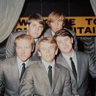 The Beach Boys in 1964. Top row: Carl Wilson, Dennis Wilson. Bottom row: Mike Love, Al Jardine, Brian Wilson. The Beach Boys in 1964. Top row: Carl Wilson, Dennis Wilson. Bottom row: Mike Love, Al Jardine, Brian Wilson.