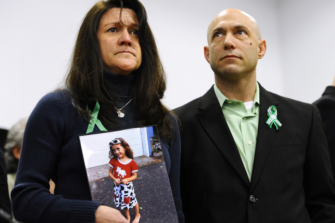 Jennifer Hensel and Jeremy Richman with a portrait of their daughter, Avielle Richman, at a news conference in Newtown, Conn., in January. The parents have created a foundation to fund research into the biochemical and environmental factors that drive violent behavior. Jennifer Hensel and Jeremy Richman with a portrait of their daughter, Avielle Richman, at a news conference in Newtown, Conn., in January. The parents have created a foundation to fund research into the biochemical and environmental factors that drive violent behavior.