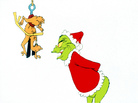 The Grinch puts a scare into his dog, Max, in the 1966 CBS special How The Grinch Stole Christmas. The Grinch puts a scare into his dog, Max, in the 1966 CBS special How The Grinch Stole Christmas.