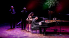 Left to right: Stanley Cowell, Andy Bey, Michele Rosewoman and Sullivan Fortner team up on "Jingle Bells" during A Jazz Piano Christmas. Left to right: Stanley Cowell, Andy Bey, Michele Rosewoman and Sullivan Fortner team up on "Jingle Bells" during A Jazz Piano Christmas.