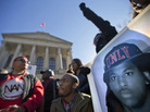 Demonstrators attend a rally on Wednesday in Atlanta for Kendrick Johnson, the south Georgia teenager found dead inside a rolled-up wrestling mat in his school. Demonstrators attend a rally on Wednesday in Atlanta for Kendrick Johnson, the south Georgia teenager found dead inside a rolled-up wrestling mat in his school.