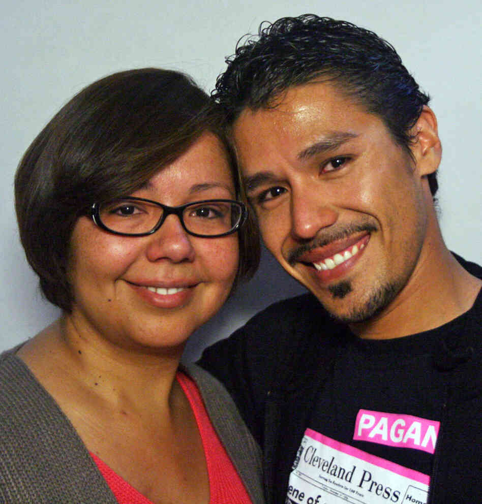 Maria Vasquez-Rojas with her brother, Francisco Vasquez, at StoryCorps in Los Angeles. Maria Vasquez-Rojas with her brother, Francisco Vasquez, at StoryCorps in Los Angeles.