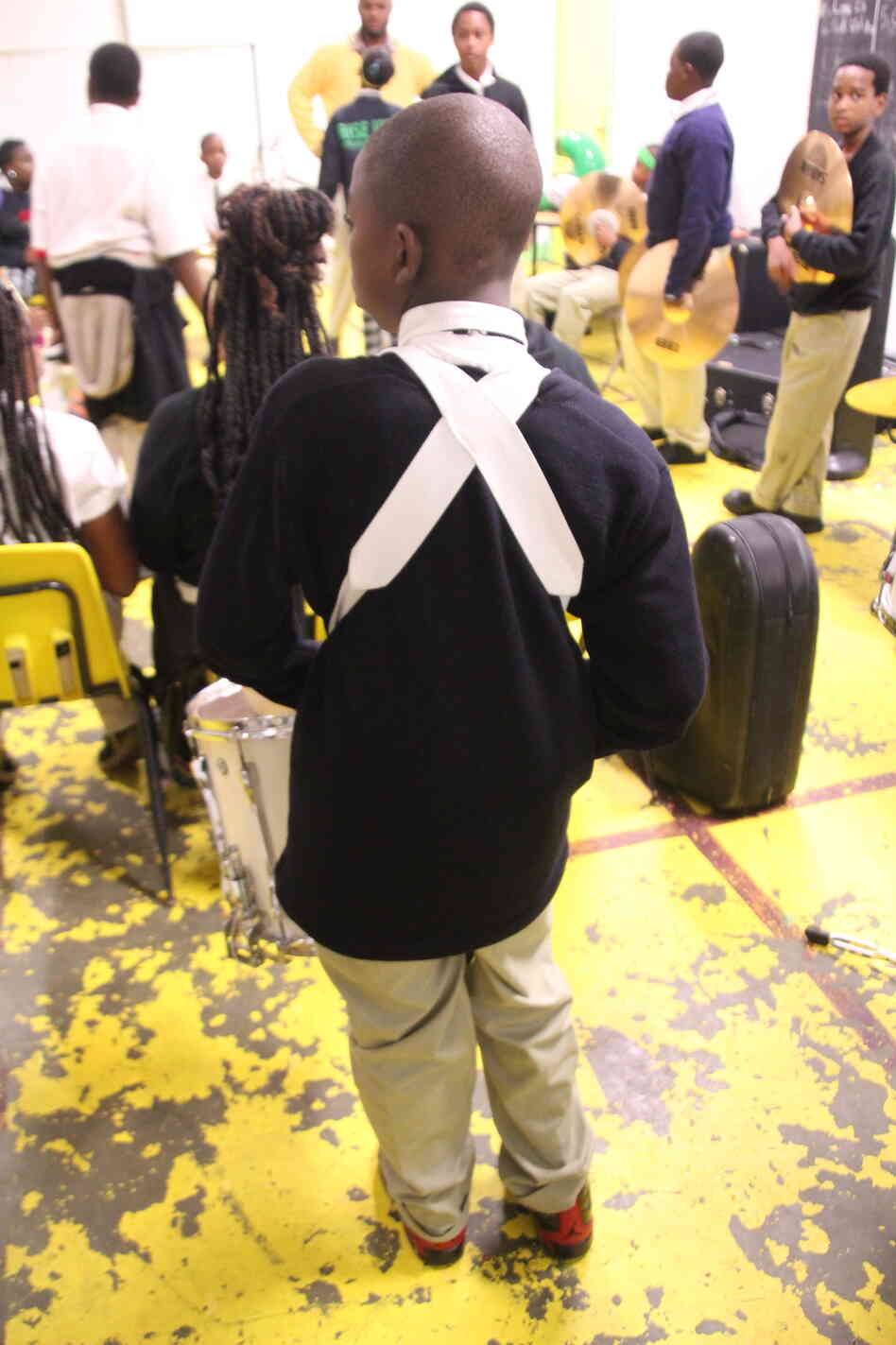 Ka'nard plays snare drum in his school marching band, and band director Joshua Webster says Ka'nard is eager to learn the music: "He comes to practice every day after school — every day." Ka'nard plays snare drum in his school marching band, and band director Joshua Webster says Ka'nard is eager to learn the music: "He comes to practice every day after school — every day."