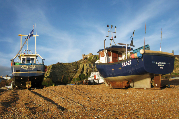 There's a campaign underway in Hastings to stop the authorities from allocating the lion's share of fish quotas to big boats, in an effort to protect smaller, family-run operations. Many fear the local fleet is dying out, as fishing families face intense economic pressures — and many sons no longer can afford to follow in their fathers' footsteps. (Image credit: NPR)